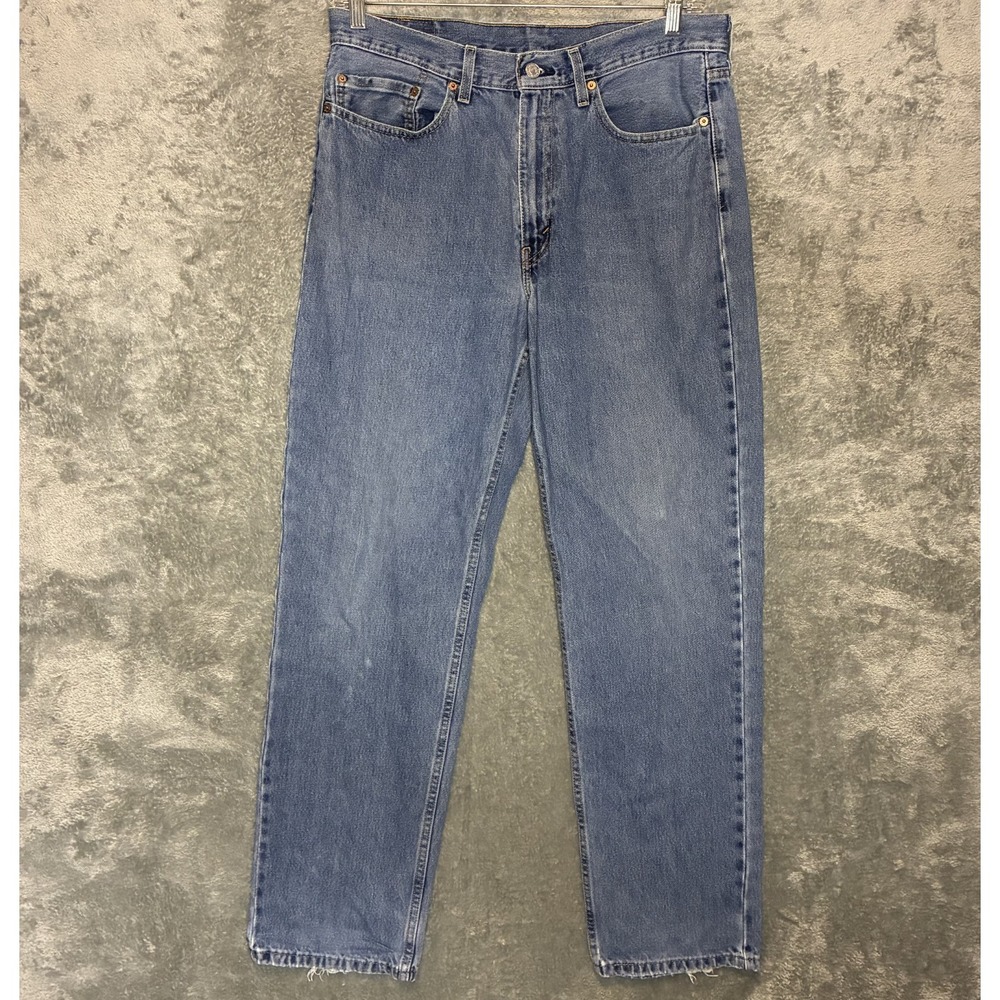 Levis 550 Men Relaxed Straight Jeans 35x34 Mid Rise Classic Basic Everyday Denim
